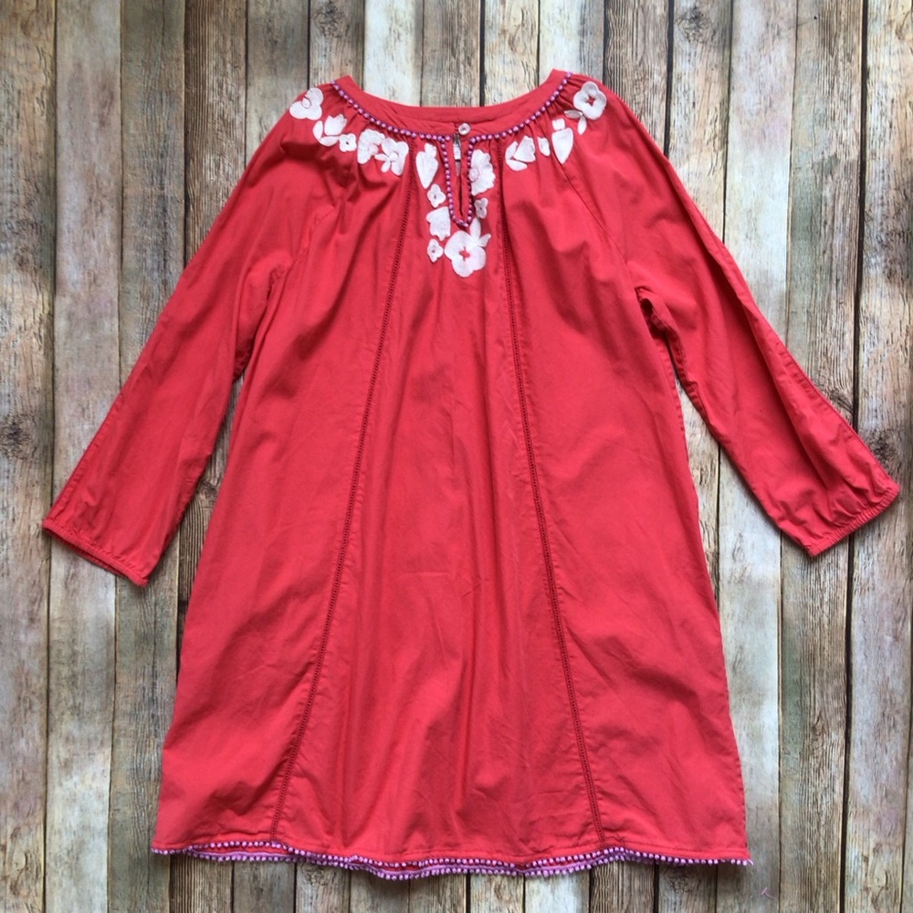 Mini Boden Floral Embroidered Swim Beach Coverup Dress 13/14